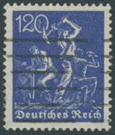 Dt. Reich 188 O, 1922, 120 Pf. Schwärzlichblau, Wz. 2, Strichstempel, Pracht, Gepr. Peschl, Mi. 140.- - Gebraucht