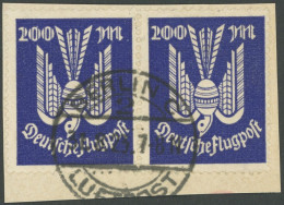 Dt. Reich 267 Paar BrfStk, 1923, 200 M. Holztaube Im Waagerechten Paar, Prachtbriefstück, Mi. 90.- - Autres & Non Classés