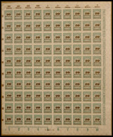 Dt. Reich 329B , 1923, 20 Mrd. M. Opalgrün/schwärzlichockerbraun, Durchstochen, Im Bogen (100), Plattendruck C, Postfris - Sonstige & Ohne Zuordnung