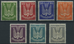 Dt. Reich 344-50 , 1924, Holztaube, Falzrest, Prachtsatz, Mi. 260.- - Neufs