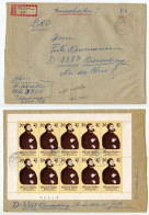 Germany, East 1982 Registered Cover; Ilsenburg To Vienenburg; Martin Luther Miniature Sheet Of 10 Stamps - Covers & Documents