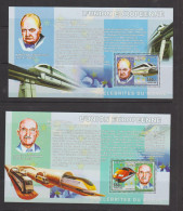 Democratic Republic Of Congo 2006 European Union Set With Trains S/S MNH ** - Idées Européennes