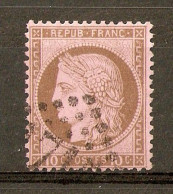 1873 - Cérès Gros Chiffres 10c.brun-rose - GC - YT 54 (cote 15€) - 1871-1875 Ceres