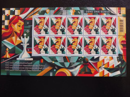 Switzerland 2024 Suisse 100 Years International Chess Federation Horse Tower Echec 10v Mnh FULL SHEET - Nuovi