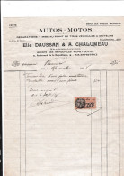 13-E.Daussan & A.Chalumeau.. Autos-Motos. Agents Des Motocycles Monnet-Goyon..Aix-en-Provence..(Bouches-du-Rhône)...1928 - Trasporti