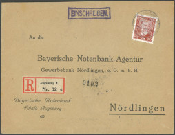 Dt. Reich 362y BRIEF, 1929, 60 Pf. Stephan, Gestrichenes Papier, Einzelfrankatur Auf Einschreibbrief Aus Augsburg, Prach - Andere & Zonder Classificatie