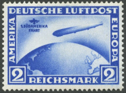Dt. Reich 438X , 1930, 2 RM Südamerikafahrt, Wz. Stehend, Falzreste, Pracht, Mi. 400.- - Nuevos