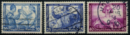 Dt. Reich 505B,506/7A O, 1933, 20, 25 Und 40 Pf. Wagner, 3 Werte üblich Gezähnt, Pracht, Mi. 350.- - Gebraucht
