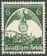 Dt. Reich 586Y O, 1935, 6 Pf. Nürnberger Parteitag, Wz. Schenkel Nach Rechts, Pracht, Mi. 220.- - Other & Unclassified