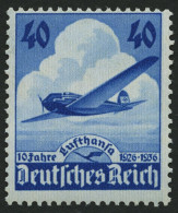 Dt. Reich 603 , 1936, 40 Pf. Lufthansa, Pracht, Mi. 55.- - Neufs