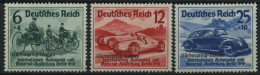 Dt. Reich 695-97 , 1939, Nürburgring-Rennen, Falzrest, 12 Pf. Ein Kurzer Zahn Sonst Prachtsatz, Mi. 70.- - Neufs