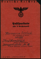 Dt. Reich 787 BrfStk, 1941, Postsparkarte (geteilt, Ränder Verkürzt), Frankiert Mit 40x 10 Pf. Hitler, Feinst - Oblitérés