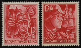 Dt. Reich 909/10 , 1945, SA Und SS, Pracht, Mi. 90.- - Neufs