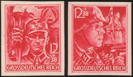 Dt. Reich 909/10U , 1945, SA Und SS, Ungezähnt, Postfrisch Pracht, Mi. 90.- - Autres & Non Classés