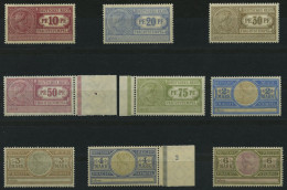 DIENSTMARKEN , 1906, 10 Pf. - 6 Mk. Frachtstempelmarken, Wz. Kreuzblüten, 9 Werte Postfrisch, Pracht - Oficial