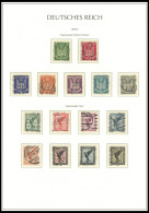 SAMMLUNGEN O, 1923-1932, Gestempelte Saubere Sammlung Dt. Reich Auf Leuchtturm Falzlosseiten, Feinst/Pracht, Mi. 2100.- - Autres & Non Classés