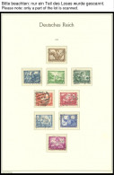 SAMMLUNGEN O, 1933-45, Saubere Gestempelte Sammlung, Bis Auf Bl. 2 Und 3 In Den Hauptnummern Komplett, Meist Prachterhal - Other & Unclassified