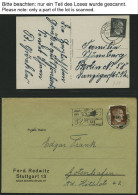 LOTS 1941-45, Partie Von 47 Verschiedenen Belegen Mit Hitler-Freimarken Frankaturen, Teils Seltene Kombinationen, Meist  - Lettres & Documents