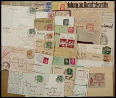 LOTS 1894-1943, Sehr Interessante Restpartie Einer Einlieferung Mit 26 Belegen, Dabei Bahnpost, Paketkarte In Die Schwei - Sonstige & Ohne Zuordnung