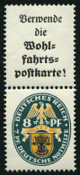 ZUSAMMENDRUCKE S 60 , 1928, Nothilfe A1.1 + 8, Pracht, Mi. 900.- - Se-Tenant