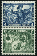 ZUSAMMENDRUCKE SK 19 , 1933, Wagner Kehrdruck 4 + 6, Normale Zähnung, Pracht, Mi. 120.- - Zusammendrucke