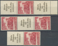 ZUSAMMENDRUCKE S 263-65 , 1940, Bauwerke, 3 Senkrechte Zusammendrucke, Postfrisch, Pracht, Mi. 85.- - Zusammendrucke