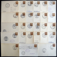 GANZSACHEN PP 121 BRIEF, Privatpost: 1937/8, 3 Pf. Hindenburg, 27 Karten Mit Verschiedenen Blanko-Sonderstempeln, Meist  - Otros & Sin Clasificación