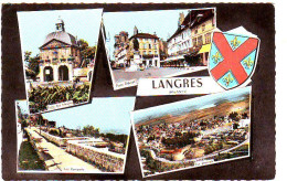 52 CPSM Dentelée Multivues LANGRES ( Haute - Marne ) N° 03 - Langres