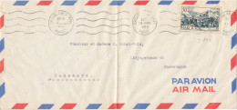 Morocco Air Mail Cover Sent To Denmark 29-1-1954 Single Franked Folded Cover - Aéreo