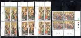 MALTA 1976 CHRISTMAS NATALE NOEL WEIHNACHTEN NAVIDAD NATAL COMPLETE SET SERIE COMPLETA BLOCK QUARTINA MNH - Malta