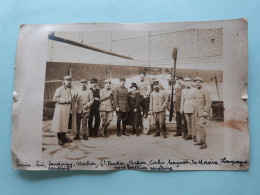 Aviation, Carte-photo D'un Avion Avec Des Militaires, Noms Marqués - 1914-1918: 1st War