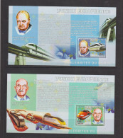 Democratic Republic Of Congo 2006 European Union Set With Trains CHURCHILL  IMPERFORATE S/S MNH ** - Ungebraucht