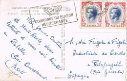 54867. Postal MONTECARLO (Monaco) 1959. Flamme Coronne Du Blason Mediterranee. Vista CASINO - Covers & Documents