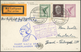 ZEPPELINPOST 98Aa BRIEF, 1930, Fahrt In Die Niederlande, Abwurf Venlo, Auflieferung Friedrichshafen, Prachtkarte - Luchtpost & Zeppelin