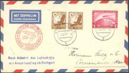 ZEPPELINPOST 302Ba BRIEF, 1935, 5. Südamerikafahrt, Nachbringeflug Ab Stuttgart (e), Prachtbrief - Posta Aerea & Zeppelin