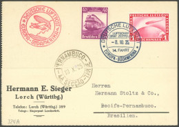 ZEPPELINPOST 324A BRIEF, 1935, 14. Südamerikafahrt, Bordpost, Prachtkarte - Posta Aerea & Zeppelin