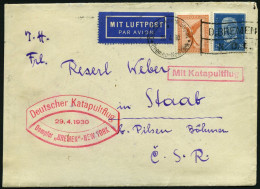 KATAPULTPOST 10b BRIEF, 29.4.1930, &quot,Bremen&quot, - New York, Seepostaufgabe, Brief Feinst - Lettres & Documents