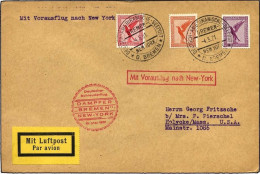 KATAPULTPOST 40b BRIEF, 10.5.1931, Bremen - New York, Seepostaufgabe, Prachtbrief - Brieven En Documenten