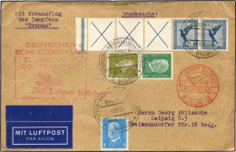 KATAPULTPOST 112c BRIEF, 5.10.1932, Bremen - Southampton, Deutsche Seepostaufgabe, Frankiert U.a. Mit RL 15b, Drucksache - Lettres & Documents