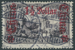 DP CHINA 36A O, 1905, 11/2 D. Auf 3 M., Ohne Wz., Gezähnt A, Pracht, Mi. 150.- - Deutsche Post In China