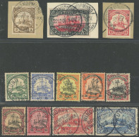 DSWA 11-21,23 O, 1901, 3 Pf. - 2 M. Und 5 M. Kaiseryacht, 5 M. Auf Briefstück Signiert, Pracht - Deutsch-Südwestafrika