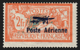 Poste Aérienne N°1, Merson Surchargé 2fr Orange, Neuf ** Sans Charnière - TB - 1927-1959 Nuevos