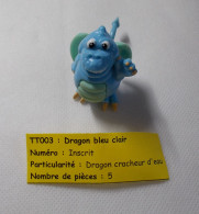 Kinder - Dragon Bleu Clair (crache De L'eau) - TT003 - Sans BPZ - Steckfiguren