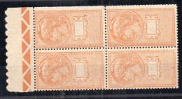 !!! FISCAL, QUITTANCES BLOC DE 4 DU N°15Aa NEUF */** 2 EXEMPLAIRES AVEC DEFAUTS - Stamps