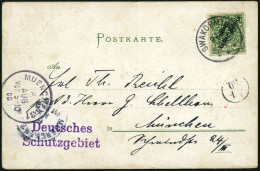 DSWA 6 BRIEF, SWAKOPMUND, 9.7.00, Auf Lithografie-Karte Mit 5 Pf. Opalgrün Und Violettem L2 Deutsches Schutzgebiet Nach  - África Del Sudoeste Alemana