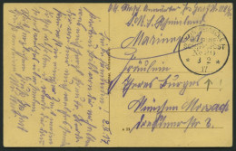 MSP VON 1914 - 1918 30 (S.M.S. RHEINLAND), 3.2.1917, Feldpostansichtskarte Von Bord Des Schiffes, Pracht - Maritiem