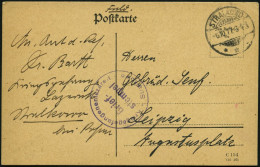 FELDPOST I.WK 1917, Feldpostkarte Mit Violettem K1 KRIEGSGEFANGENENLAZERETT STRALKOWO Nach Leipzig, Feinst - Storia Postale