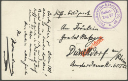 FELDPOST I.WK 1919, Feldpostkarte Der LUFTSCHIFFER ABTEILUNG 39, BALLON 97, Pracht - Occupazione 1914 – 18