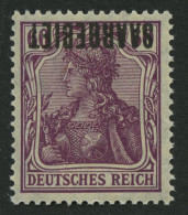 SAARGEBIET 39K , 1920, 60 Pf. Dunkelgraulila, Kopfstehender Aufdruck, Pracht, Gepr. Burger, Mi. 220.- - Otros & Sin Clasificación