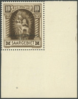 SAARGEBIET 194 , 1934, 10 Fr. Volksabstimmung, Untere Rechte Bogenecke, Postfrisch, Pracht - Other & Unclassified